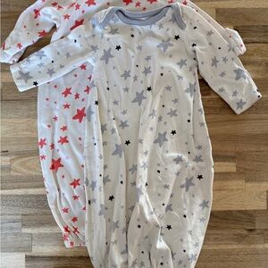 Hanna Andersson Starry Kids Pajamas - White and Gray